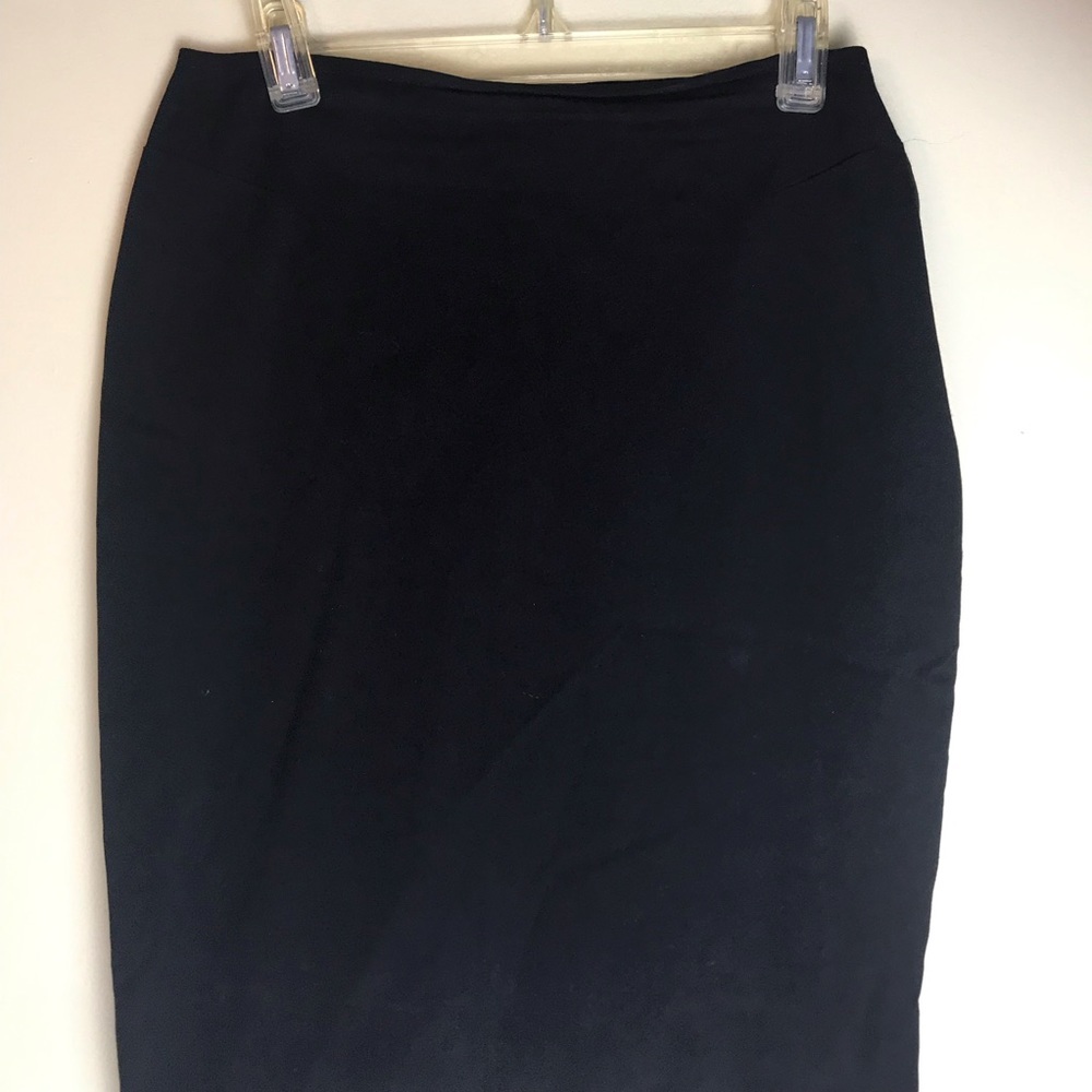 Express Stretch Vintage Y2K Mini Pencil Skirt Pleat Hem Fitted Sexy Small - Picture 3 of 12